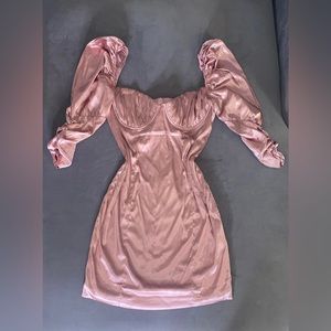 Rose Satin Mini Dress/Size Large/Brand: Fashion Nova